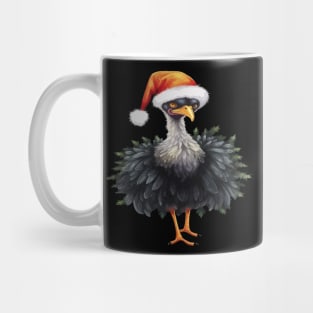 Ostrich Christmas Mug